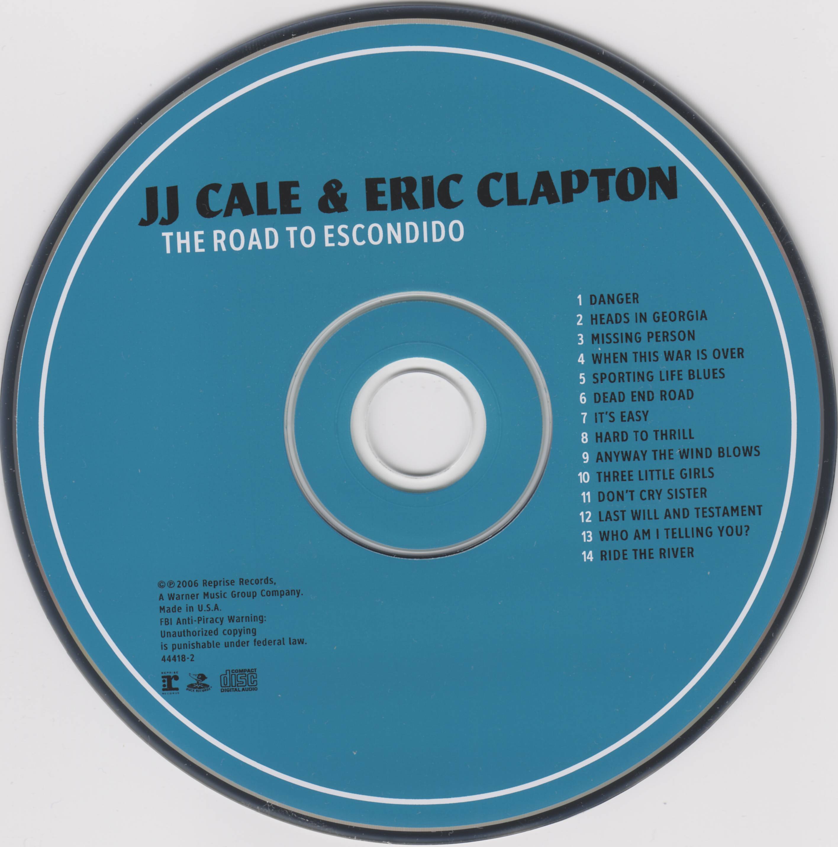 Eric Clapton The Road To Escondido : CD